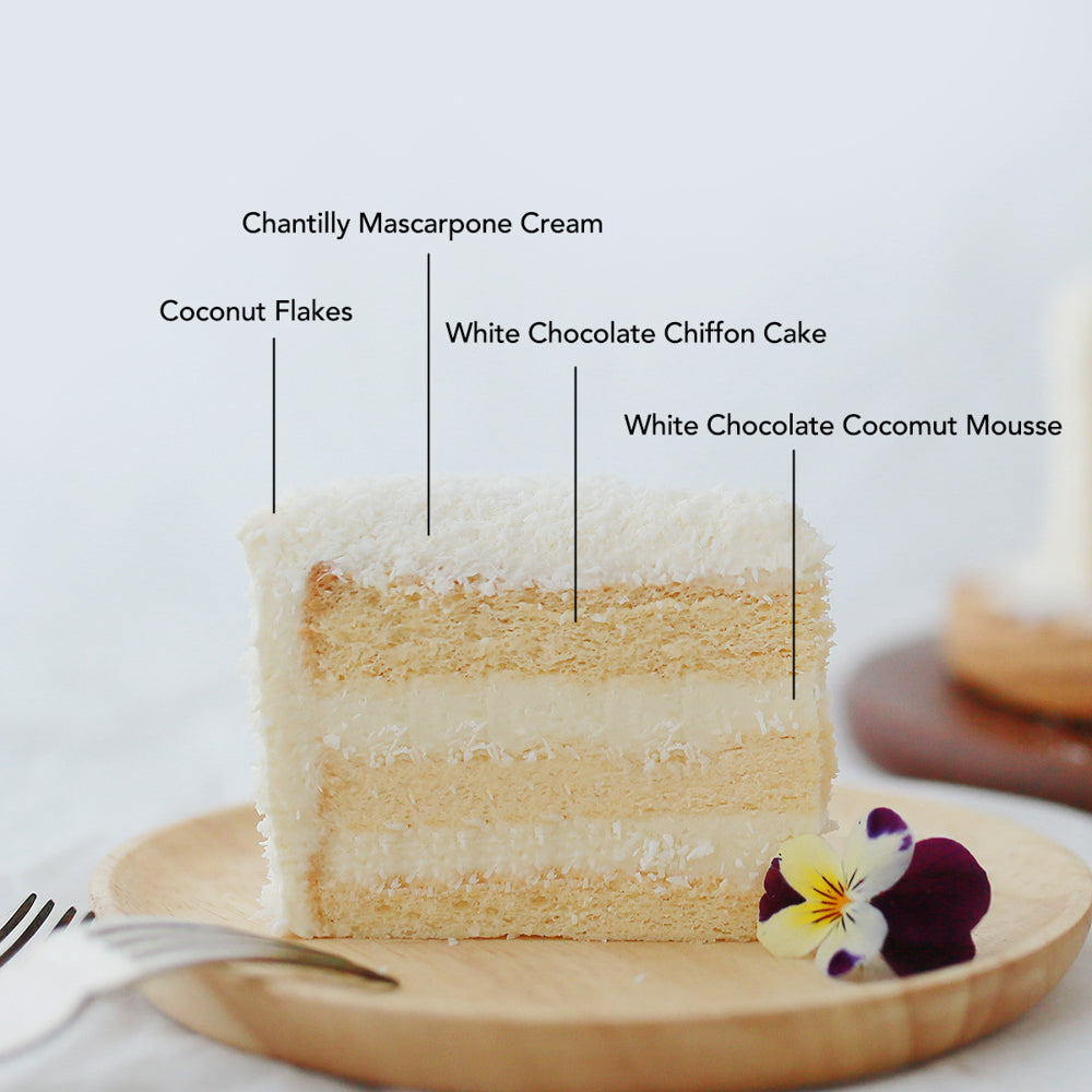 White Chocolate and Coconut Cake - Snow White