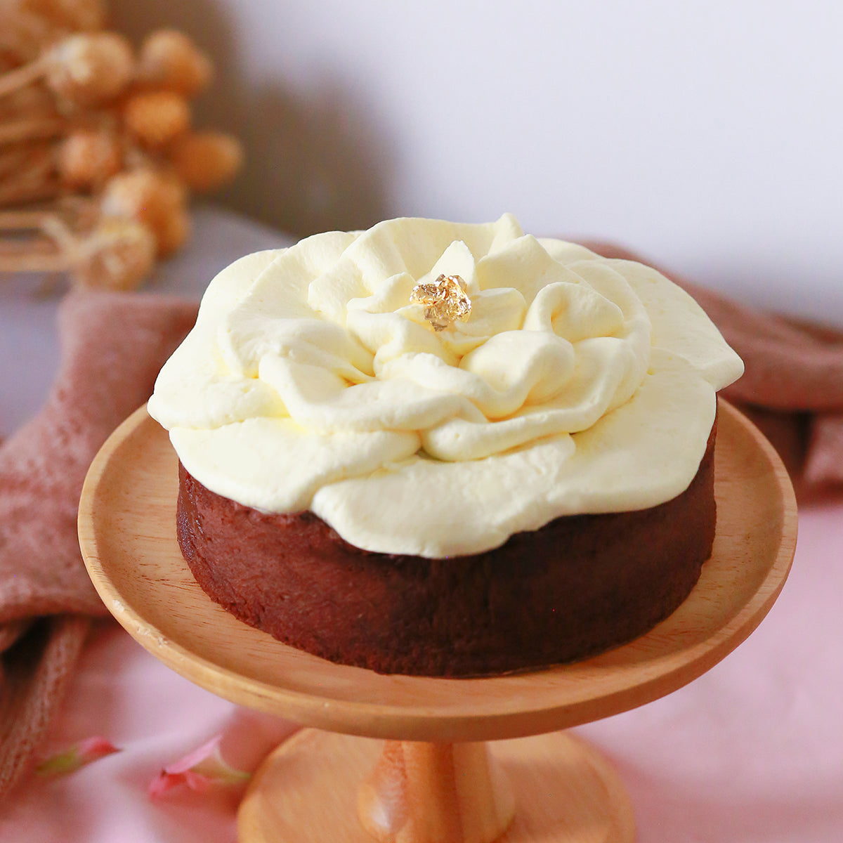 Cloud Flower Chocolate Cake